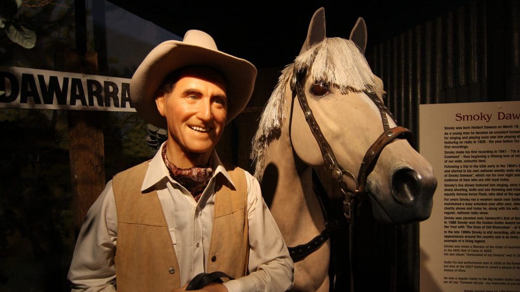 Smokey Dawson wax statue at Country Music Wax Museum Tamworth